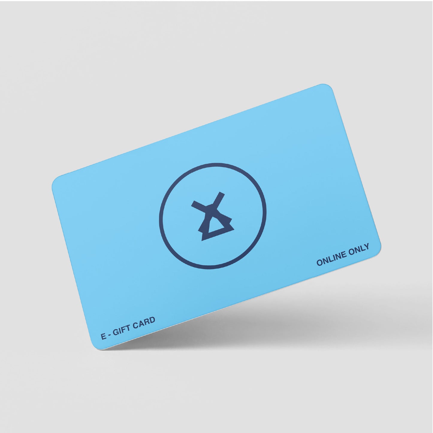 The Lytham Festival Merchandise E-Gift Card from Lytham Festival features a blue design with a dark blue circular logo, labeled "E-GIFT CARD" and "ONLINE ONLY"—perfect for gifting or purchasing Lytham Festival merchandise.